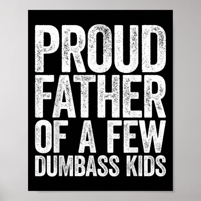 Affiche Fier Père De Quelques Enfants Fous Chemise Funny P (Devant)