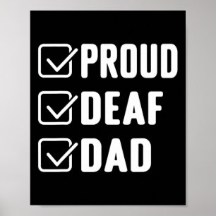 Affiche Fier père sourd ASL geste de la main conscience so