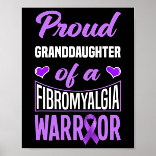 Affiche Fier Petite-Fille D'Un Guerrier Fibromyalgique 1