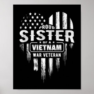 Affiche Fier Soeur Vietnam Vet Frère Anciens Combattants J