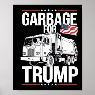 Affiche Fier supporter de poubelle Trump Poubelle Pour Tru