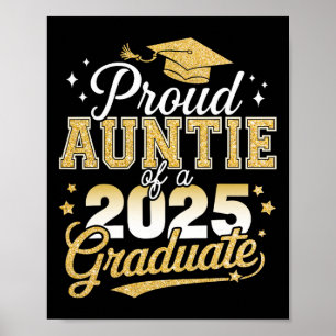 Affiche Fier Tante D'Un Cl De 2025 Diplômé Gradu Supérieur