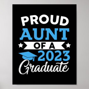 Affiche Fier Tante D'Une Classe De 2023 Diplômés Correspon
