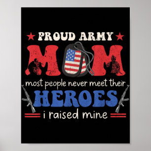 Affiche Fier Vétérinaire de l'Armée Maman J'Ai Élevé Mes H