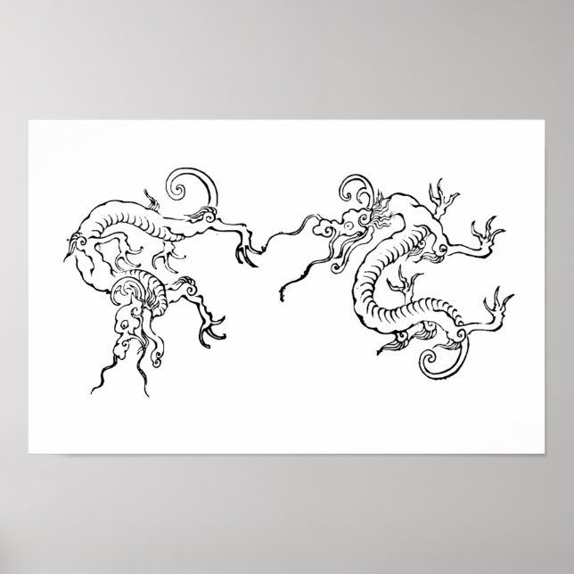 Affiche  Fierce & Flowing – Art du dragon japonais (Devant)