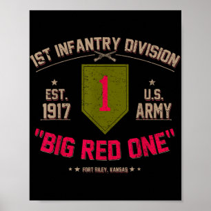 Affiche Fière 1ère division d'infanterie US Vétérinaire Bi