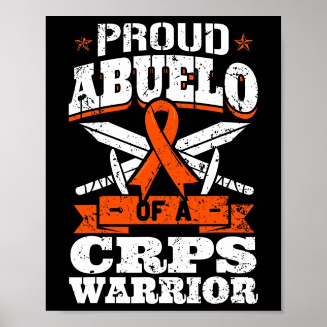 Affiche Fière Abuelo D'Un Guerrier Des Crps Rsd Sensibilis (Devant)