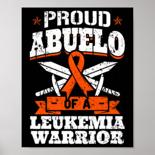 Affiche Fière Abuelo D'Une Leucémie Guerrière Grand-Mère