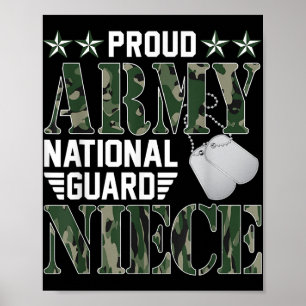 Affiche Fière Armée Garde nationale Nièce Militaire Famill