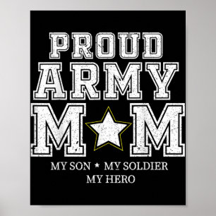 Affiche Fière Armée Maman Mon Fils, Mon Soldat, Mon Héros 