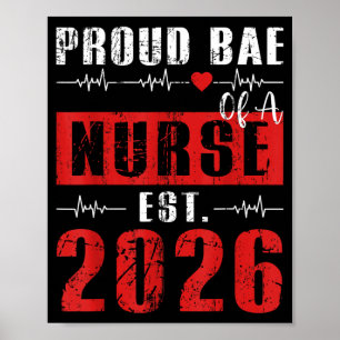 Affiche Fière Bae d'une infirmière Ét 2026 nouvelle diplôm