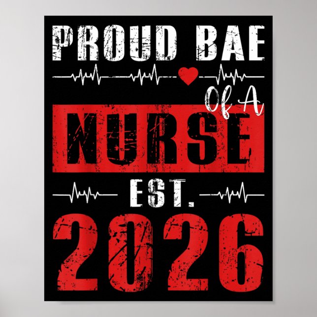 Affiche Fière Bae d'une infirmière Ét 2026 nouvelle diplôm (Devant)