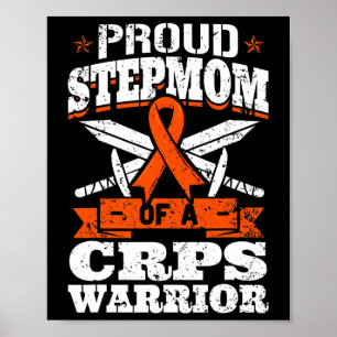 Affiche Fière belle-mère d'un guerrier Crps Rsd Ruban de s