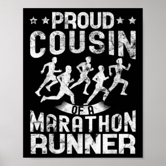 Affiche Fière Cousin D'Un Coureur De Marathon Cousin Dons