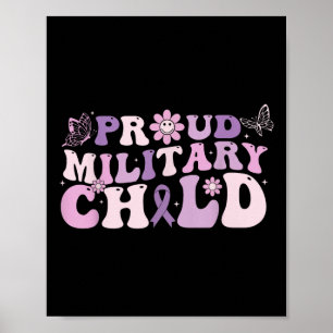 Affiche Fière Enfant Militaire Pourpre Pour Les Enfants Mi