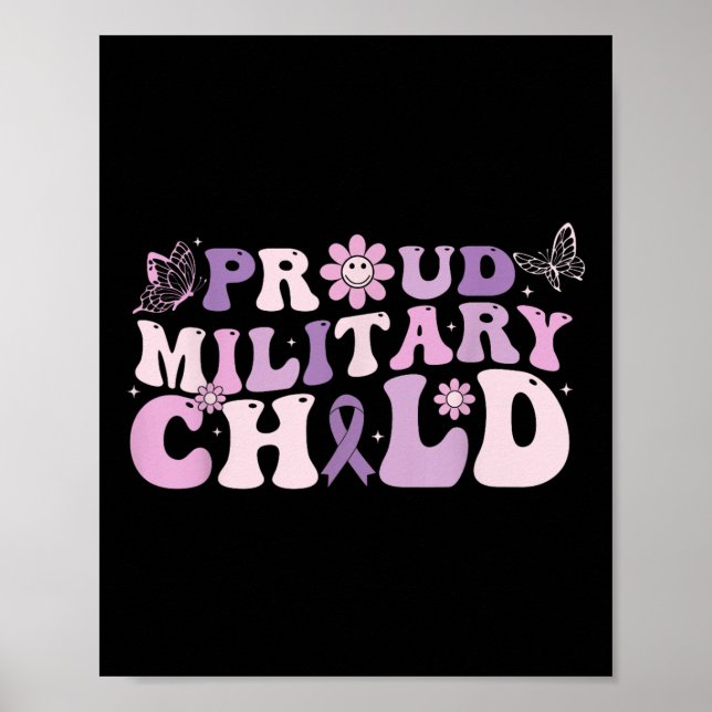 Affiche Fière Enfant Militaire Pourpre Pour Les Enfants Mi (Devant)