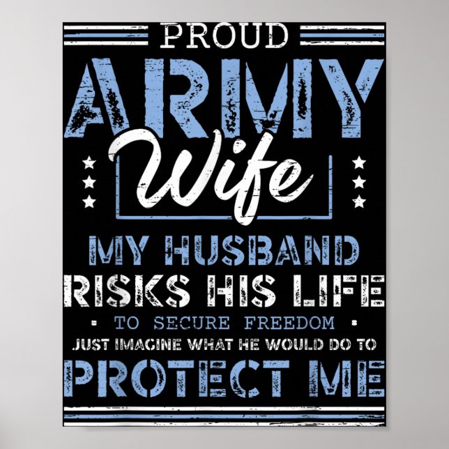 Affiche Fière épouse de l'armée assurant la liberté Soldat (Devant)
