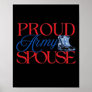 Affiche Fière épouse de l'armée - Mari de femme de l'armée