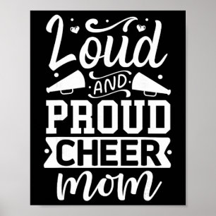 Affiche Fière et forte, applaudie maman pom-pom girl