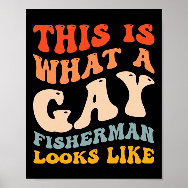 Affiche Fière Fierté Gay Drôle De Pêche À Quoi Ressemble U (Devant)