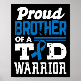 Affiche Fière Frère D'Un Guerrier Du T1D Sensibilisation A