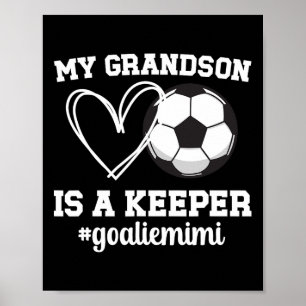 Affiche Fière gardienne de but de football Mimi d'un gardi