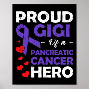 Affiche Fière Gigi D'Un Héros De Cancer Pancréatique Guerr