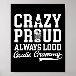 Affiche Fière Grammy Gardien de but de hockey fou