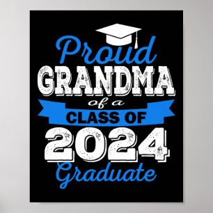 Affiche Fière Grand-Mère De 2024 Diplômée Awesome Famille