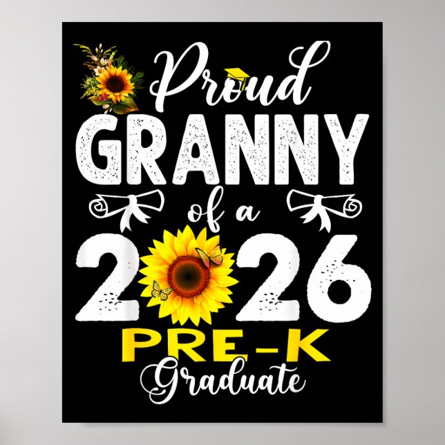 Affiche Fière grand-mère de la promotion 2026 de maternell (Devant)
