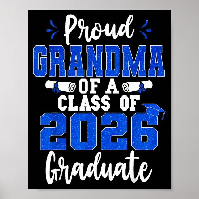 Affiche Fière grand-mère d'un étudiant diplômé de la promo (Devant)