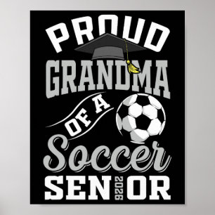 Affiche Fière grand-mère d'un senior de soccer Cl de 2026