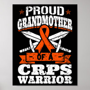 Affiche Fière Grand-Mère D'Une Crps Guerrier Rsd Sensibili