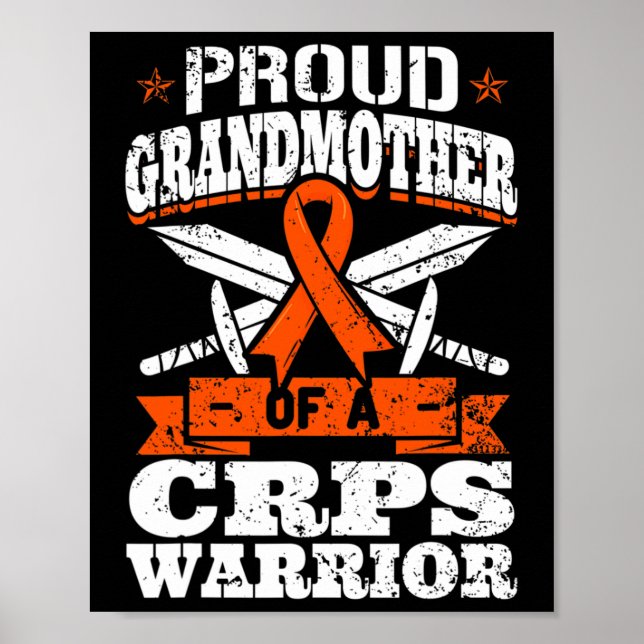 Affiche Fière Grand-Mère D'Une Crps Guerrier Rsd Sensibili (Devant)