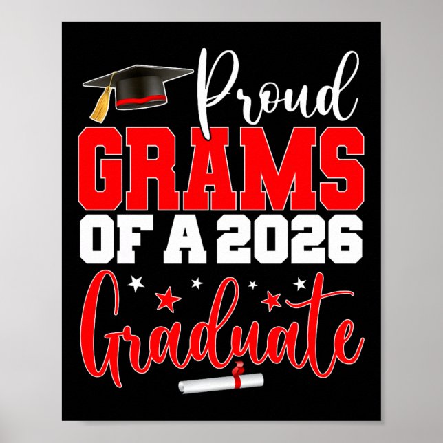 Affiche Fière grand-mère Senior 2026 d'une promotion de 20 (Devant)
