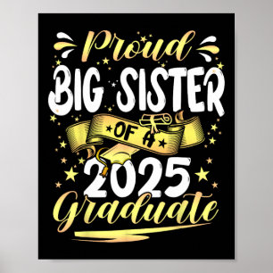 Affiche Fière Grande Soeur Cl De 2025 Diplômé Diplômé Supé