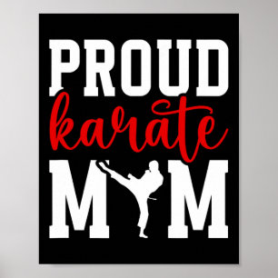 Affiche Fière Karate Maman Karate Mère Karate Mama