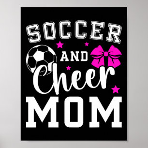 Affiche Fière Maman de Foot et de Cheerleader Fière Maman