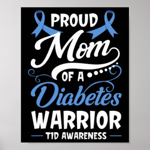 Affiche Fière Maman D'Un Guerrier Du Diabète T1D Type De S