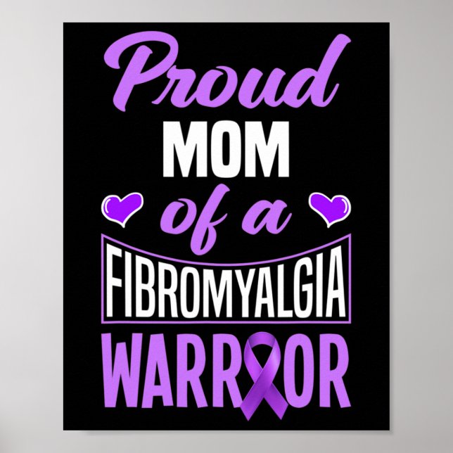Affiche Fière Maman D'Un Guerrier Fibromyalgique 1 (Devant)