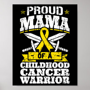 Affiche Fière Maman D'Une Lutte Contre Le Cancer De L'Enfa
