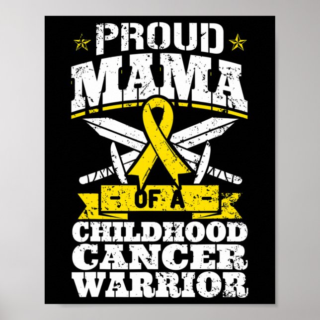Affiche Fière Maman D'Une Lutte Contre Le Cancer De L'Enfa (Devant)