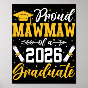 Affiche Fière Mawmaw D'Une Grand-Mère Supérieure Diplômée