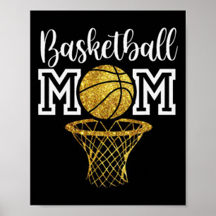 Affiche Fière mère de basket-ball pour la fête des mères,
