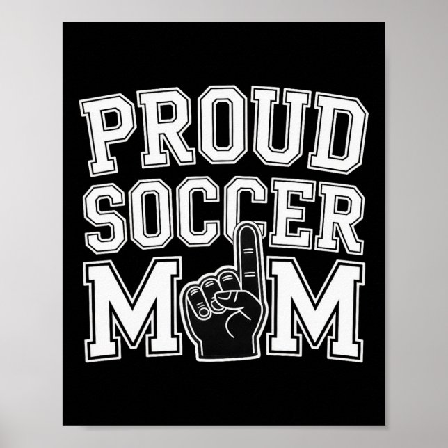 Affiche Fière mère de footballeuse Support de fans joyeux  (Devant)
