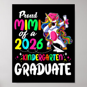 Affiche Fière mimi d'un diplômé de pré-maternelle de la pr