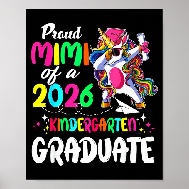 Affiche Fière mimi d'un diplômé de pré-maternelle de la pr (Devant)