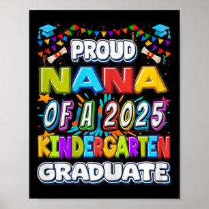 Affiche Fière Nana D'Un Diplômé De La Maternité 2025 - Gra