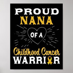 Affiche Fière Nana D'Une Lutte Contre Le Cancer De L'Enfan