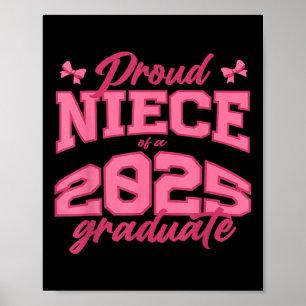 Affiche Fière Nièce D'Un Diplômé Cl De 2025 De 2025 Coquet